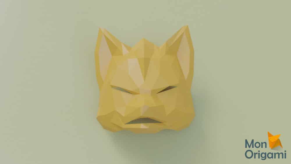 Modèle pepakura masque de renard