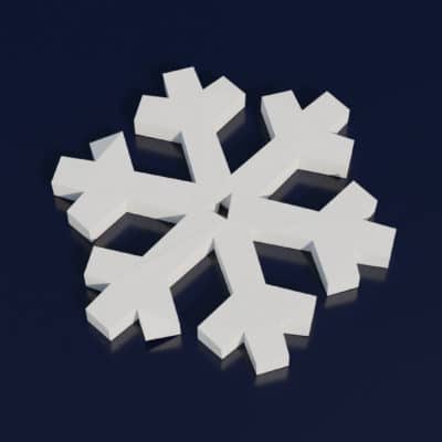 Modèle origami 3D flocon de neige