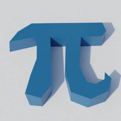 Symbole PI 3D en papercraft