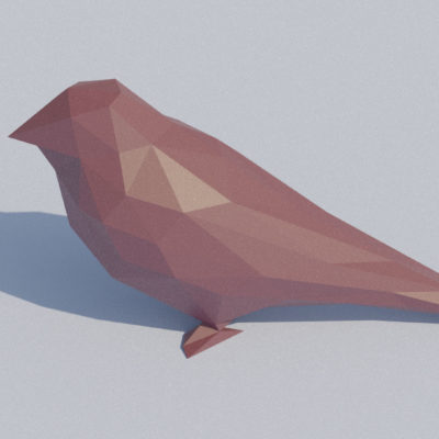 Sculpture oiseau origami 3D