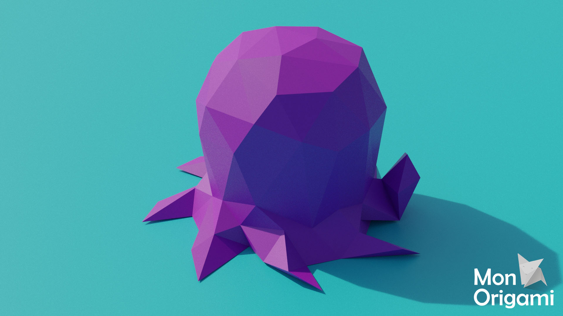 Sculpture pieuvre en papercraft