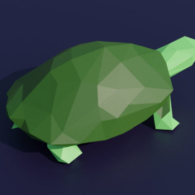 Sculpture tortue terrestre en origami