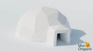 Modèle origami 3D igloo