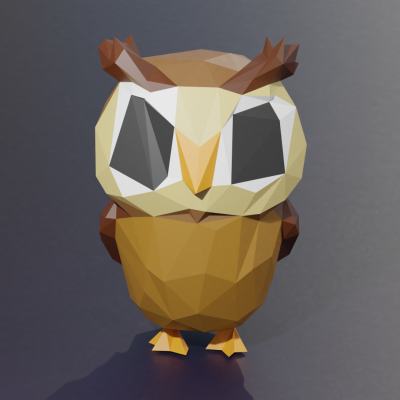 Hibou en origami 3d