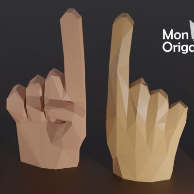 Une main en papercraft qui pointe du doigt comme pour dire : 'C’est toi le prochain créatif !' À imprimer, plier, coller… et afficher fièrement. Attention, elle juge peut-être vos autres déco !